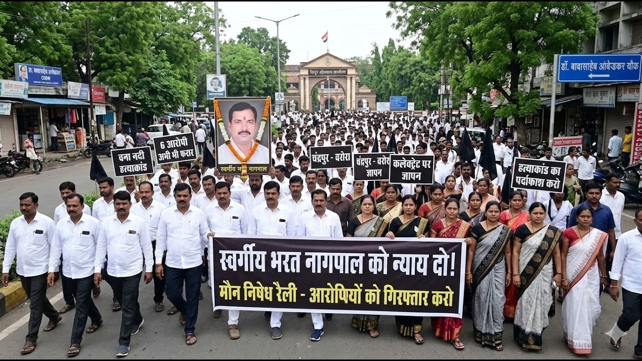 वर्धा में मौन रैली निकली | Bharat Nagpal Murder | Wardha |  Silent Rally | In Bcn News