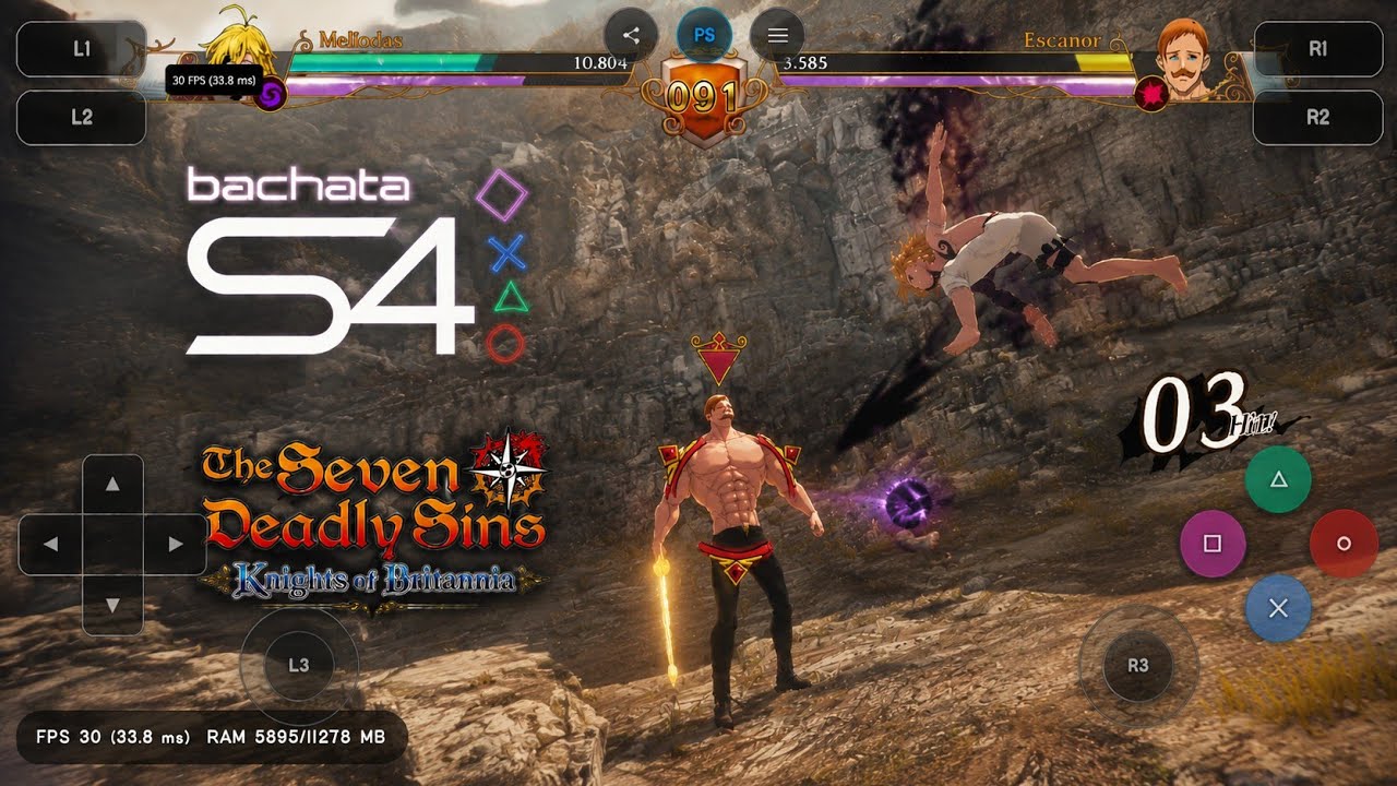 BachataS4 PS4 Emulator Android | The Seven Deadly Sins Knights of Britannia Poco F6 