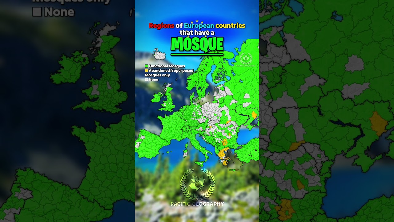 🇪🇺 Regions of European countries that have a mosque 🕌 
