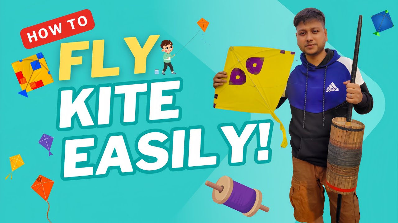 How to Fly a Kite Easily 🪁ঘুড়ি ওড়ানো শিখুন Step by Step 🇧🇩 | Kite Flying Tutorial for Beginners