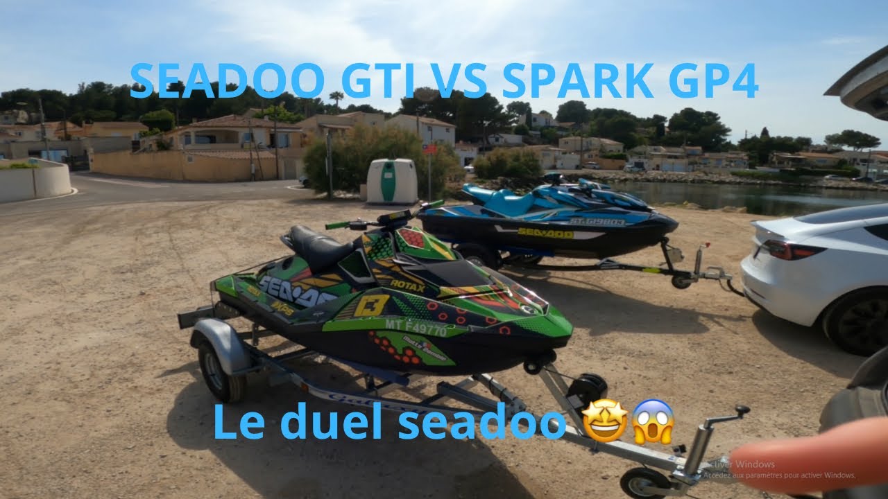 SEADOO SPARK 120 VS SEADOO GTI 170 !! Les meilleurs JetSki .🏝️✨💦