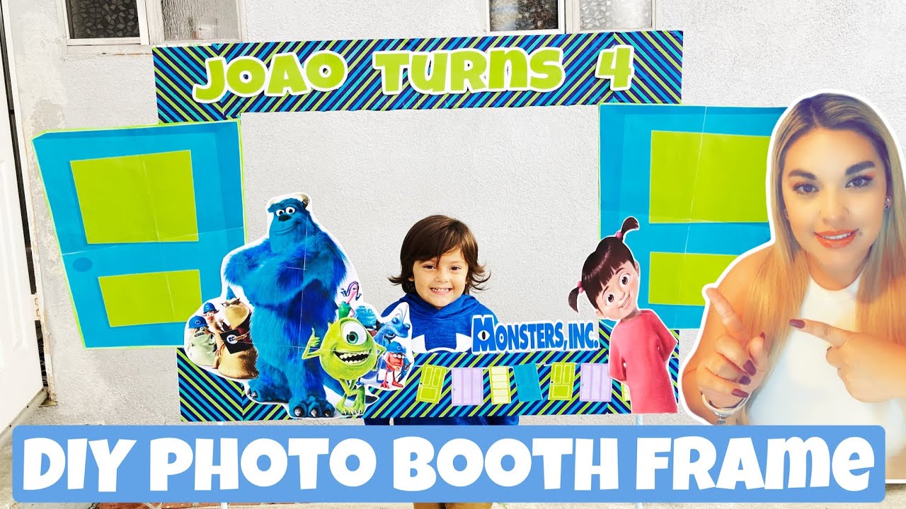 DIY Monsters INC Inspired Photo Booth Frame I Birthday Party Decorations and Ideas