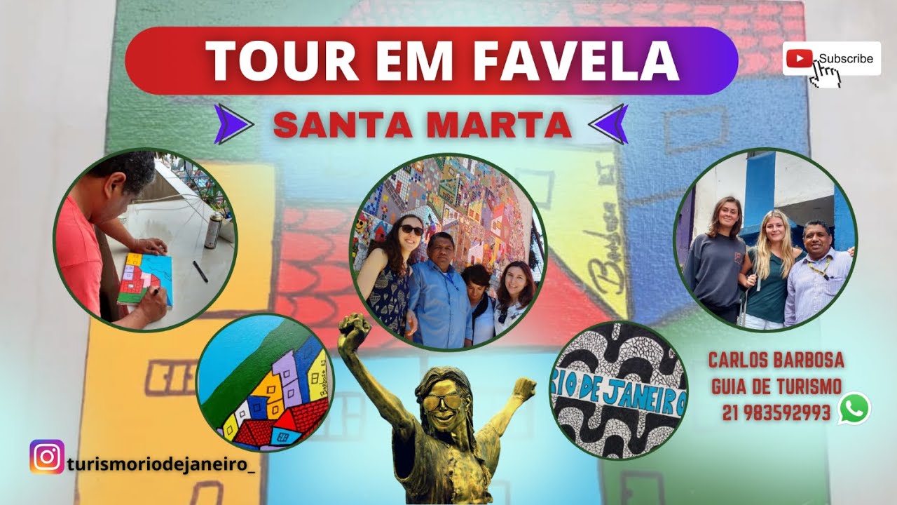 Tour Favela Santa Marta Rio de Janeiro - Cultura, arte e muito mais pra voc&ecirc; conhecer