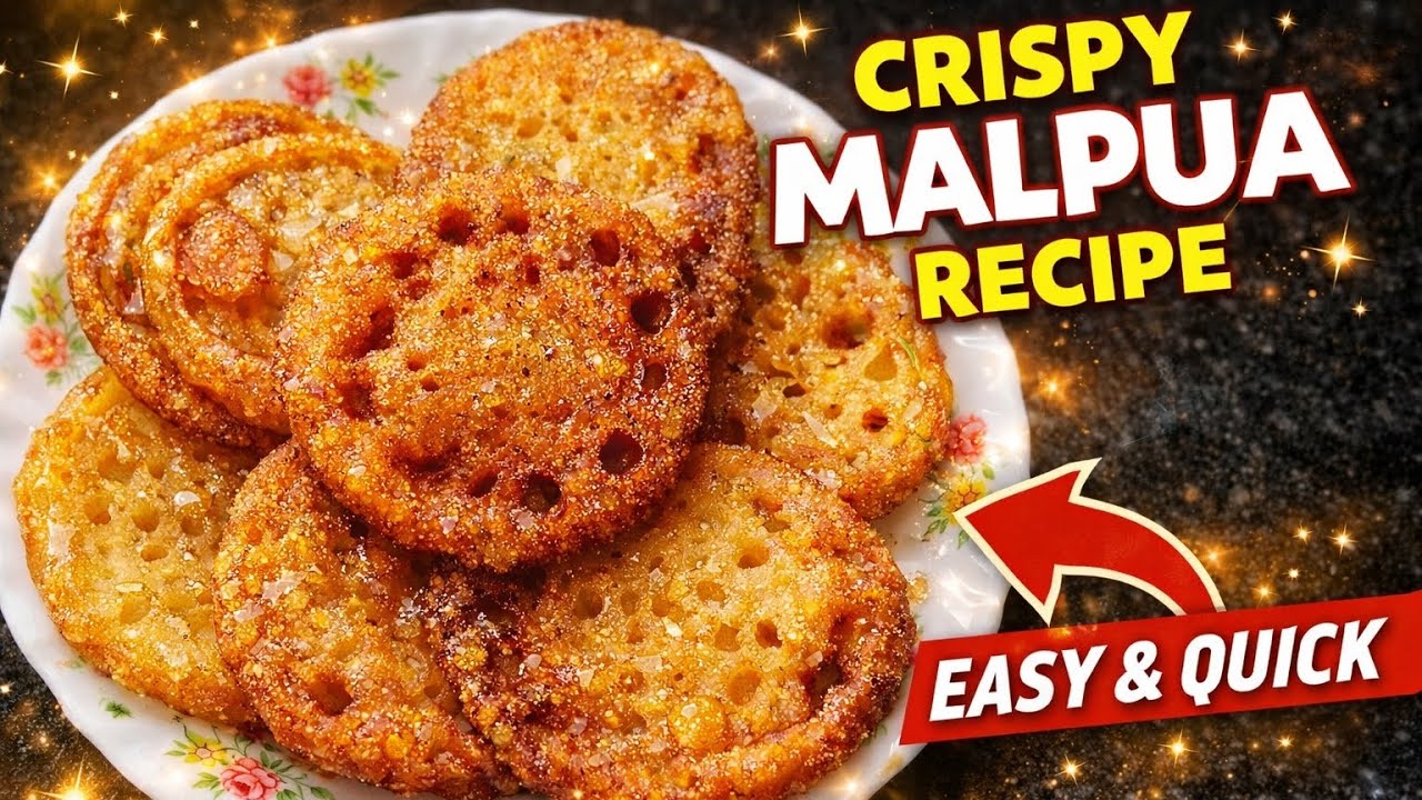 Crispy & Testy Rice malpua 🤩 !! Easy and quick Recipe !! Instant cookies in 10 minits 🍪 !! Malpua 