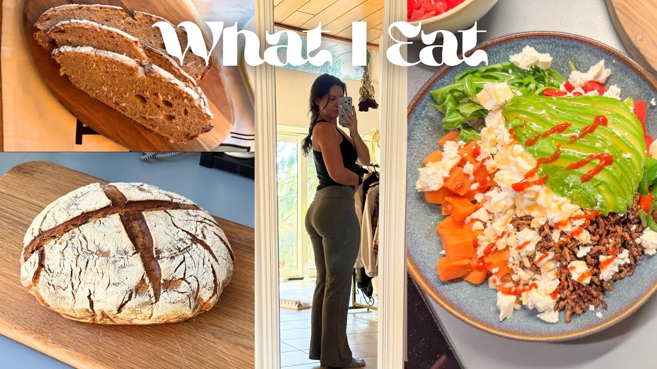 WHAT I EAT IN A DAY | sehr schnelles, gesundes Abendessen  | das perfekte Sauerteigbrot 🥐