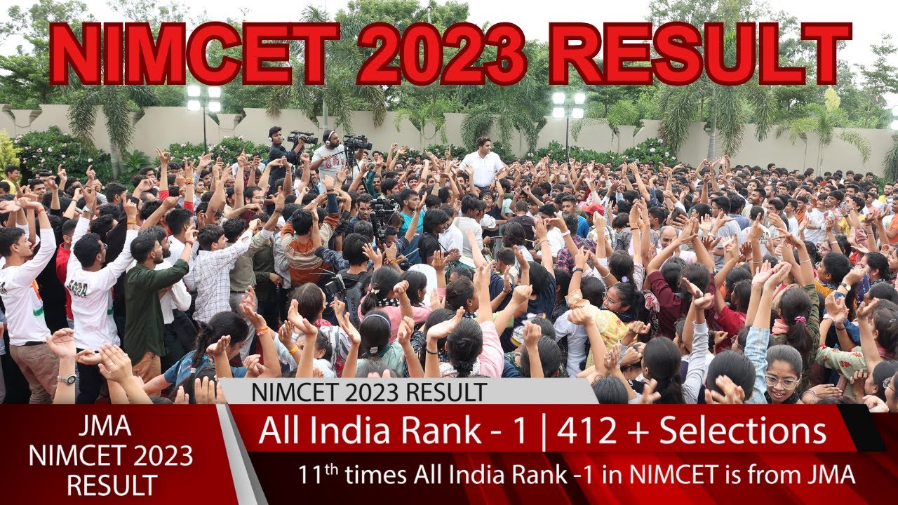 NIMCET 2023 RESULT | AIR 1 KUSH JAISWAL | 11th times All India Rank 1 is from JMA | 412+ SELECTIONS