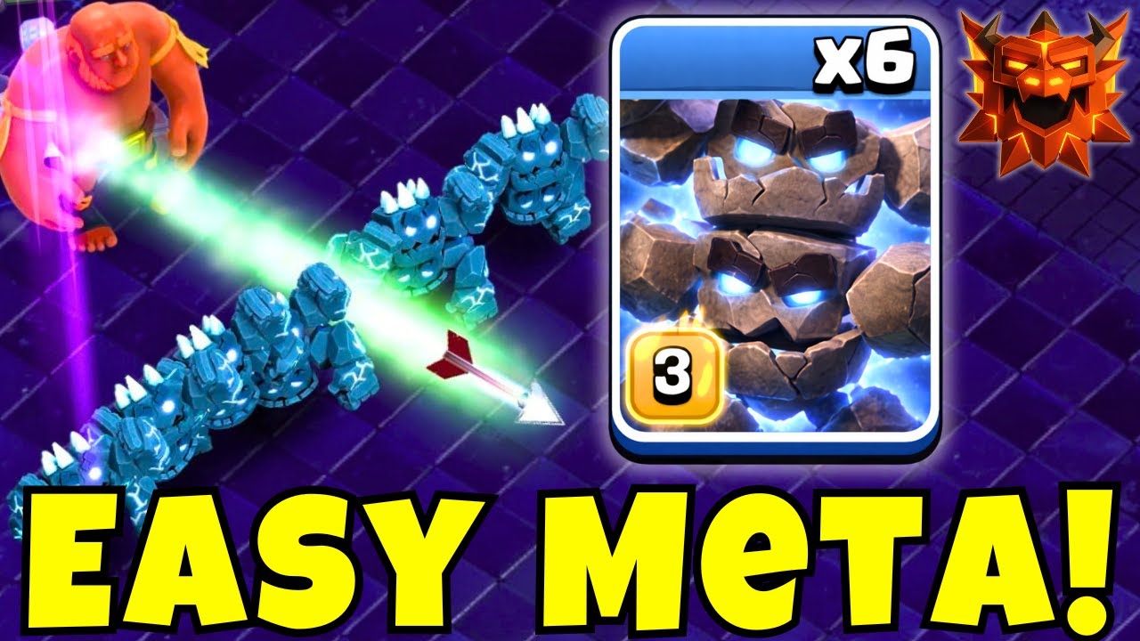 Best Rank Battle Attack Strategy | Unstoppable Meteor Golem Attack (Clash of Clans)