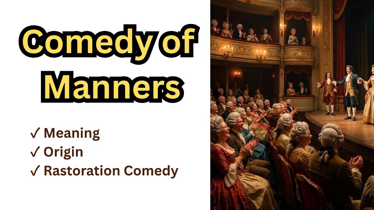 Comedy of Manners Explained in Hindi | Restoration Comedy | NET SET English