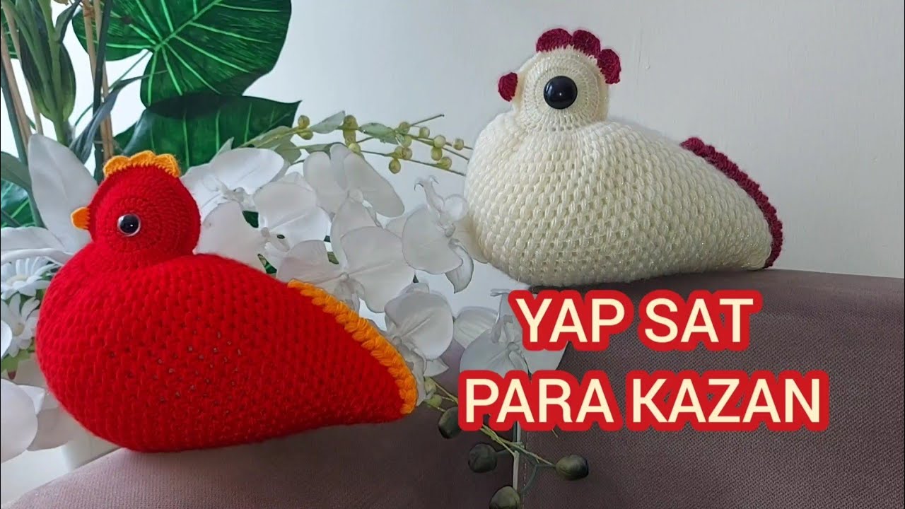 Yün İpten Büyük Tavuk Nasıl Yapılır.Basit Anlatımlı Anne Tavuk yapımı.Making Chicken With Wool Yarn