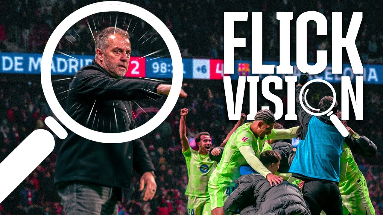 HANSI FLICK's BEST REACTIONS from the TOUCHLINE against ATLÉTICO MADRID | FC Barcelona