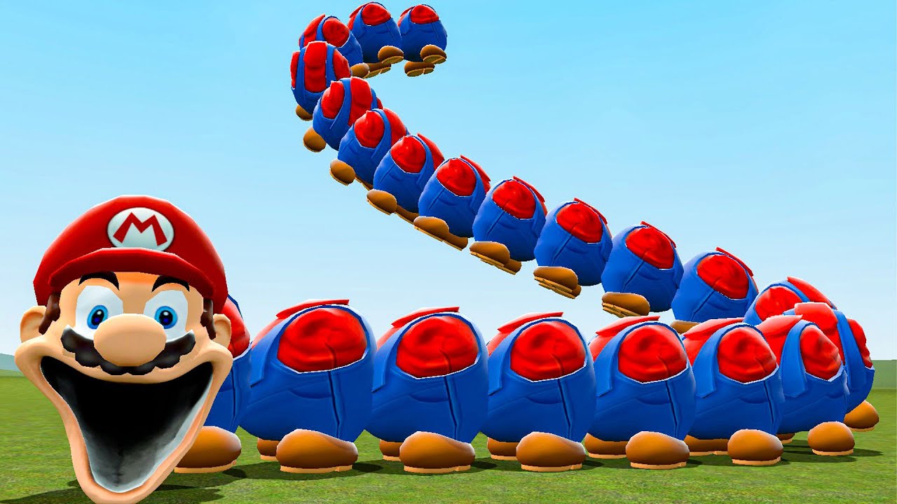 I FOUND NEW ROBLOX HUNGRY MARIO WORM in Garry's Mod with Spider Man!