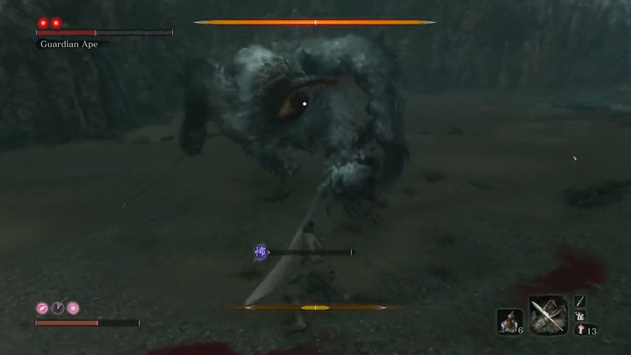 Guy Aurafarms on sekiro ape