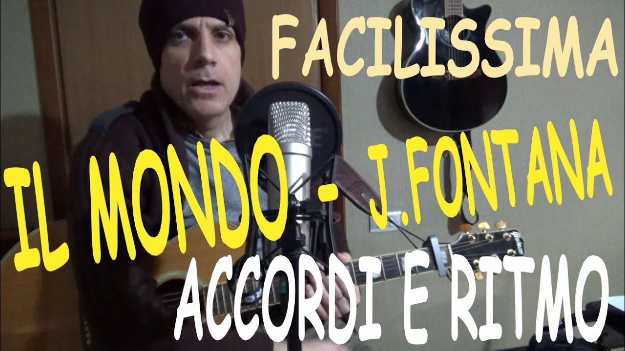 il mondo -  chitarra accordi e ritmo -  jimmy fontana  - facile