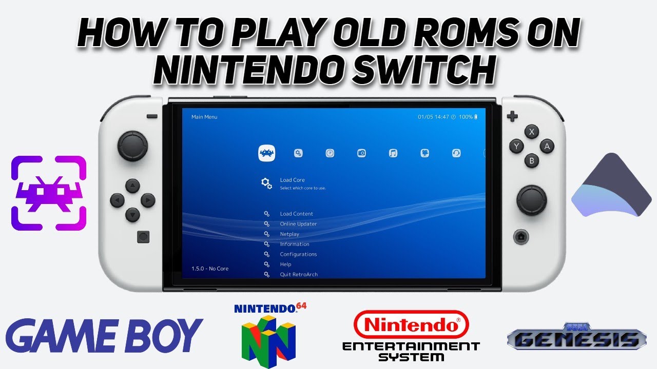 Как запустить старые прошивки на Nintendo Switch (Retroarch)