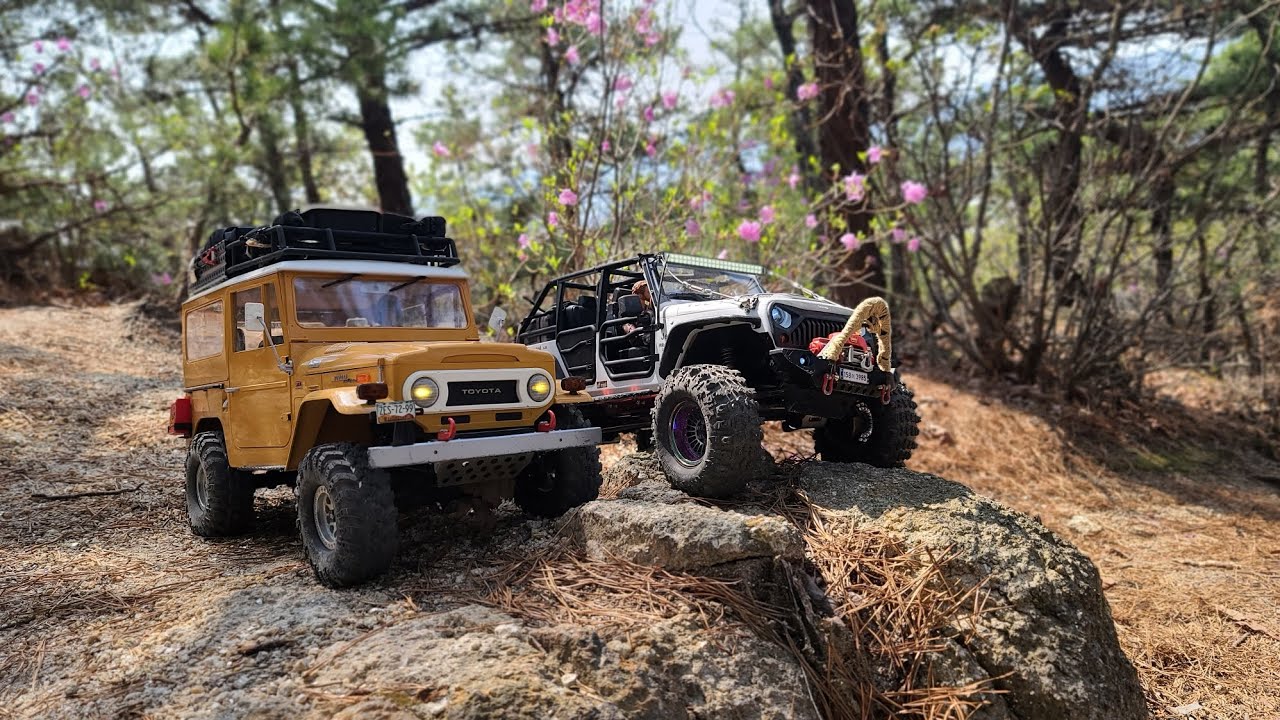 RC VLOG SCALE RC CARS trail at Mt.Chilbo(fj40,axial SCX10 iii)