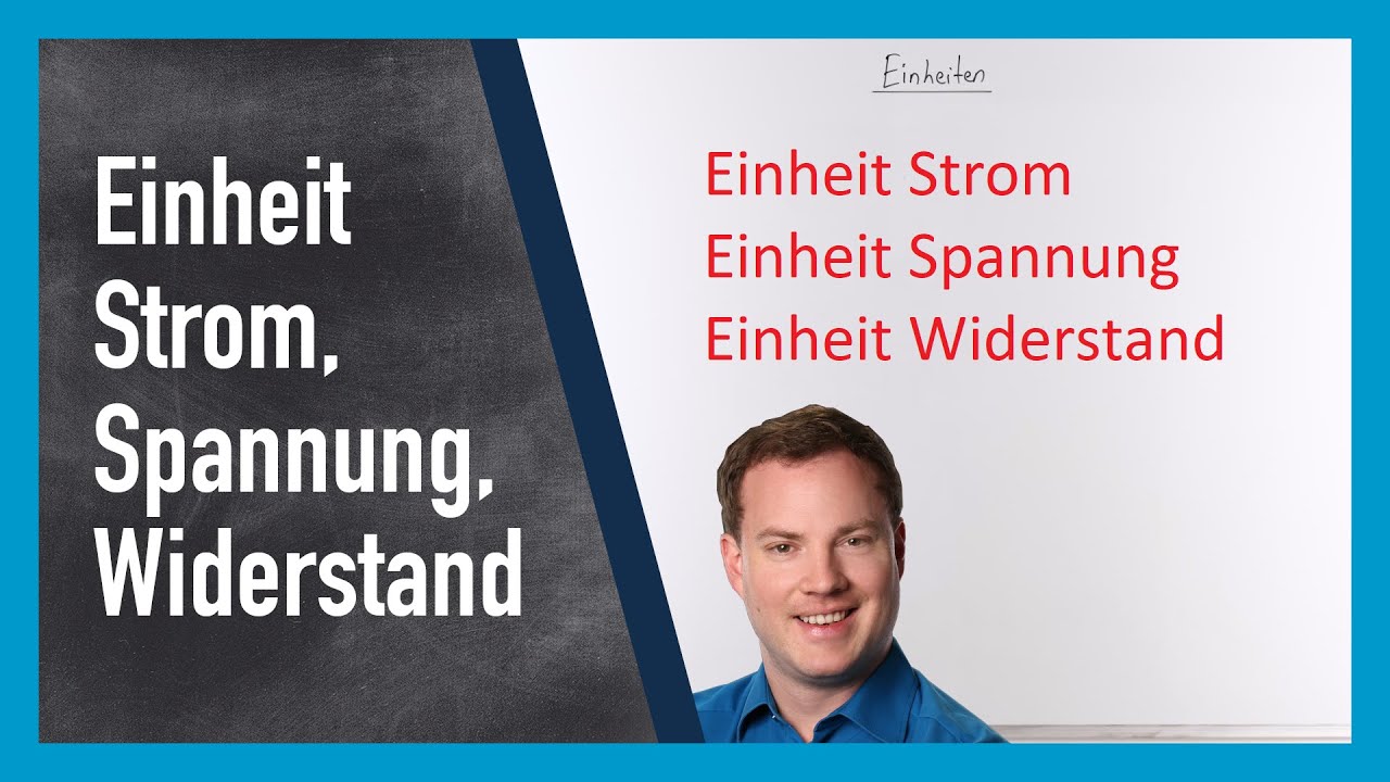 Einheiten f&uuml;r Strom,  Spannung und Widerstand