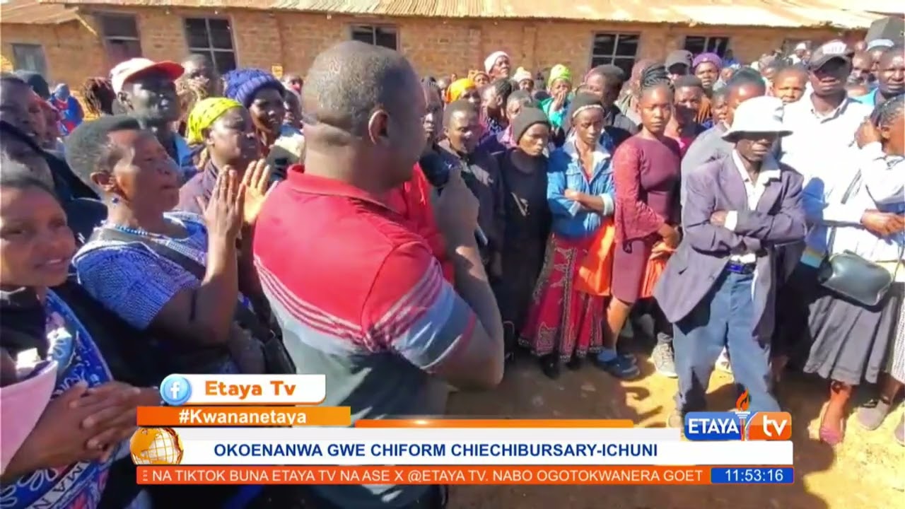Ichuni MCA  Siocha, CECMs and other county officials monitor the issuance of County bursaries
