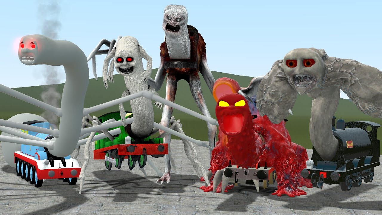 CURSED THOMAS VS CURSED TOBY VS CURSED PERCY VS CURSED DONALD VS CURSED JAMES In Garry's Mod!
