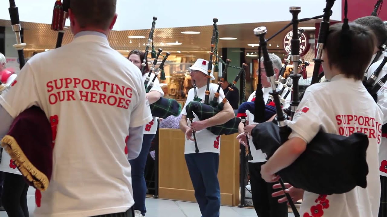 Poppyscotland Flashmob 2014 - Bon Accord Centre, Aberdeen