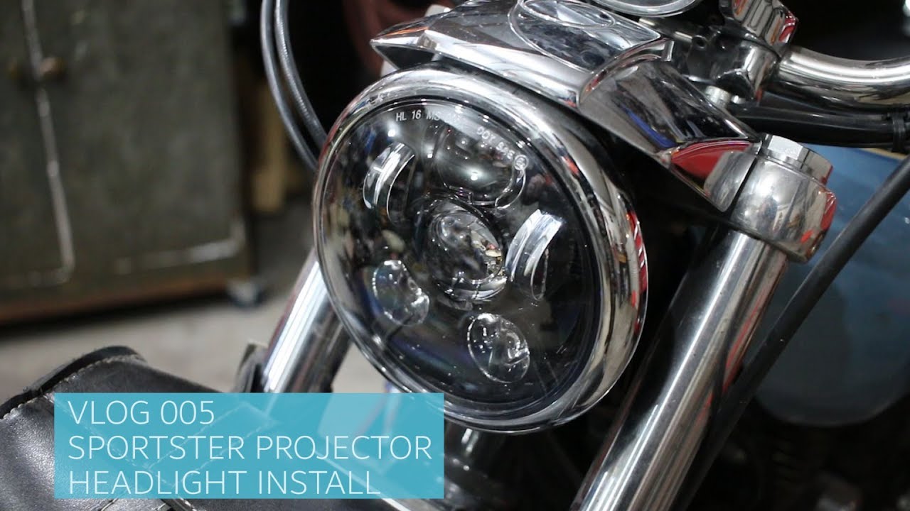 HARLEY SPORTSTER WISAMIC LED HEADLIGHT INSTALL & COMPARISON