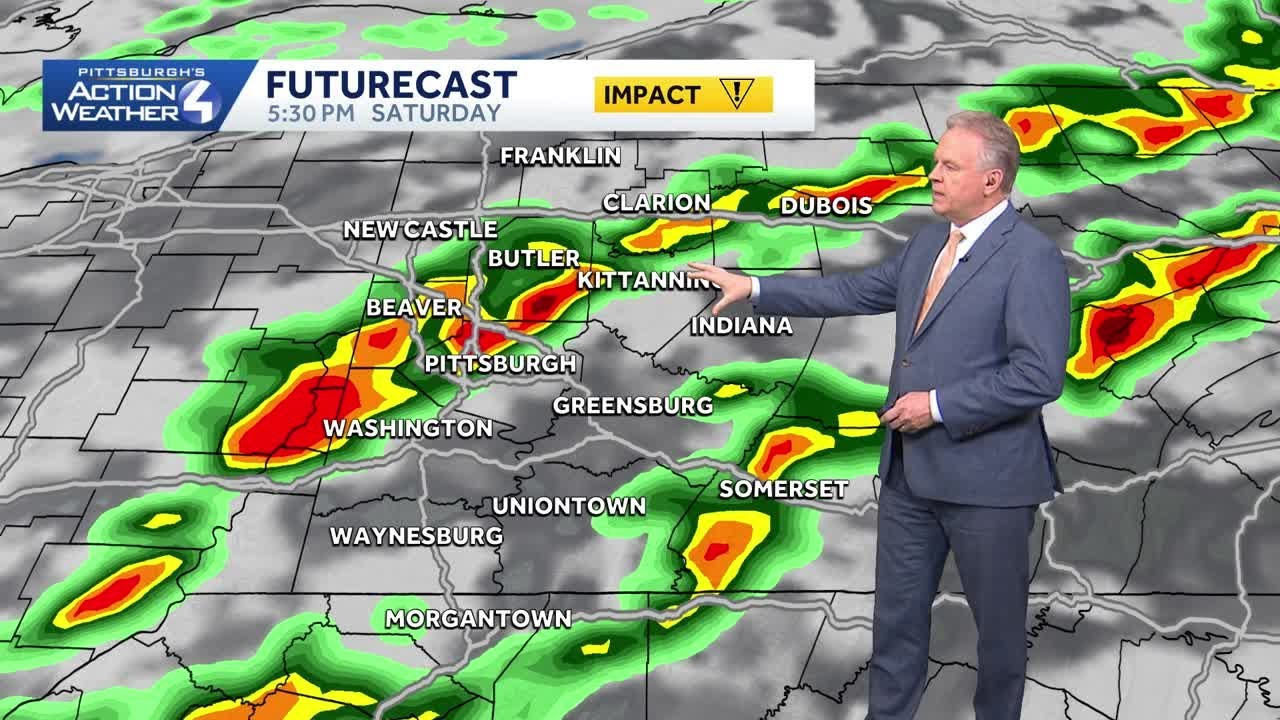 Impact Days ahead as rainfall continues through Western Pa.