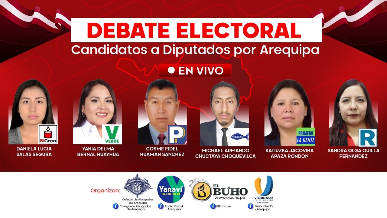 Debate electoral: Candidatos a diputados por Arequipa