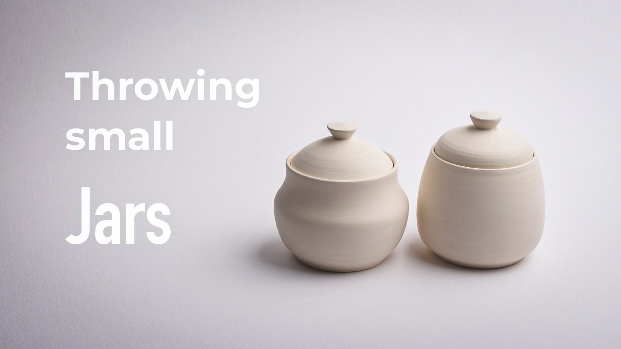 Throwing Pottery Small Lidded Jars on the Wheel