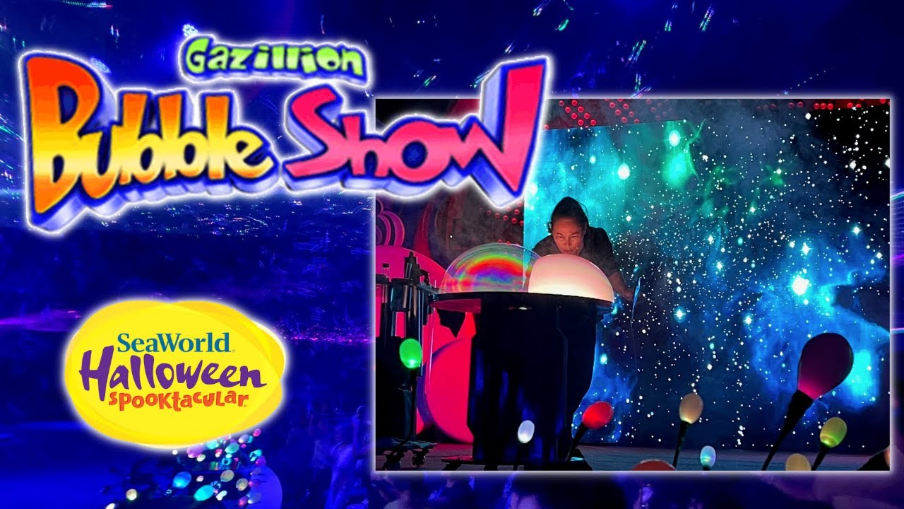 GAZILLION BUBBLE SHOW - NEW! Halloween Spooktacular at SeaWorld San Diego - First Row - Center 4K