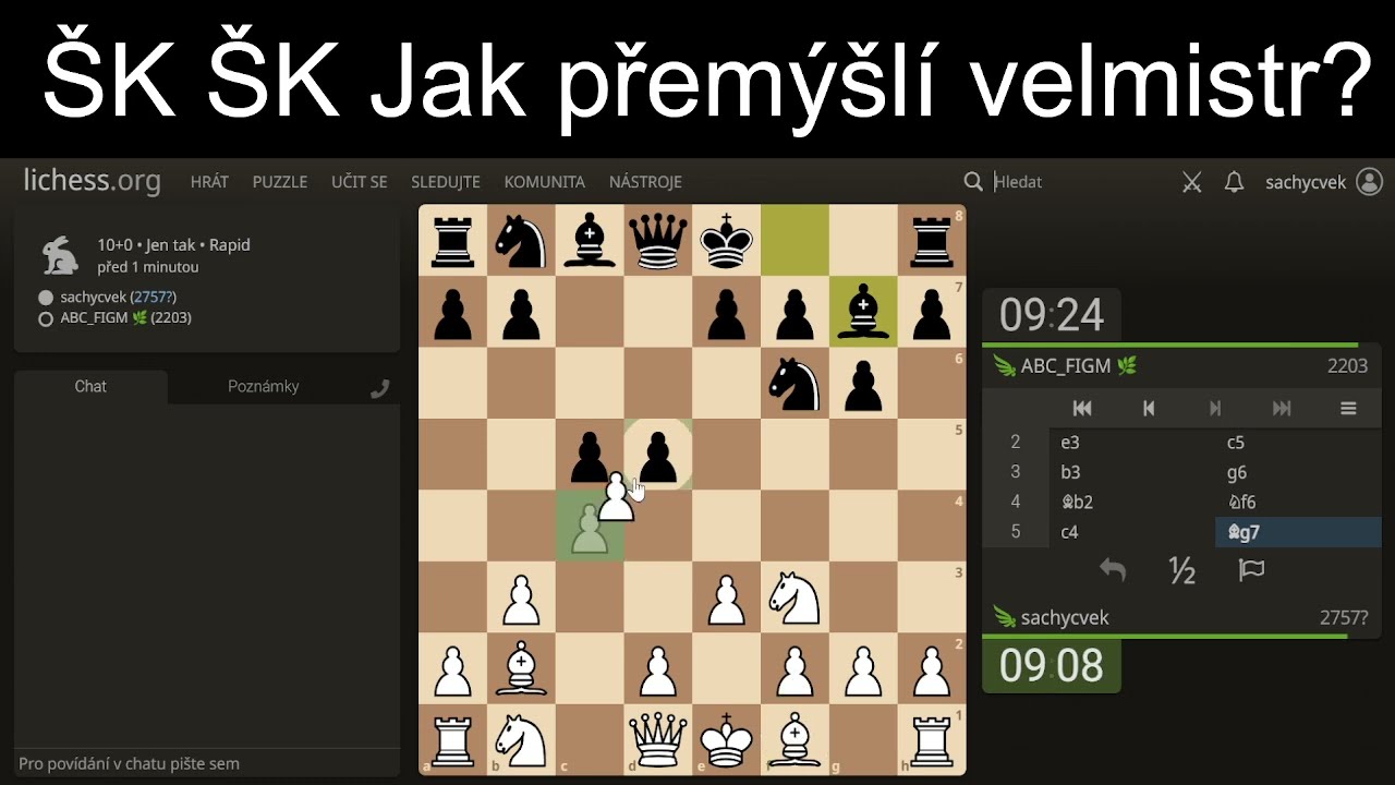 ŠK ŠK Jak přemýšlí velmistr na Lichessu.