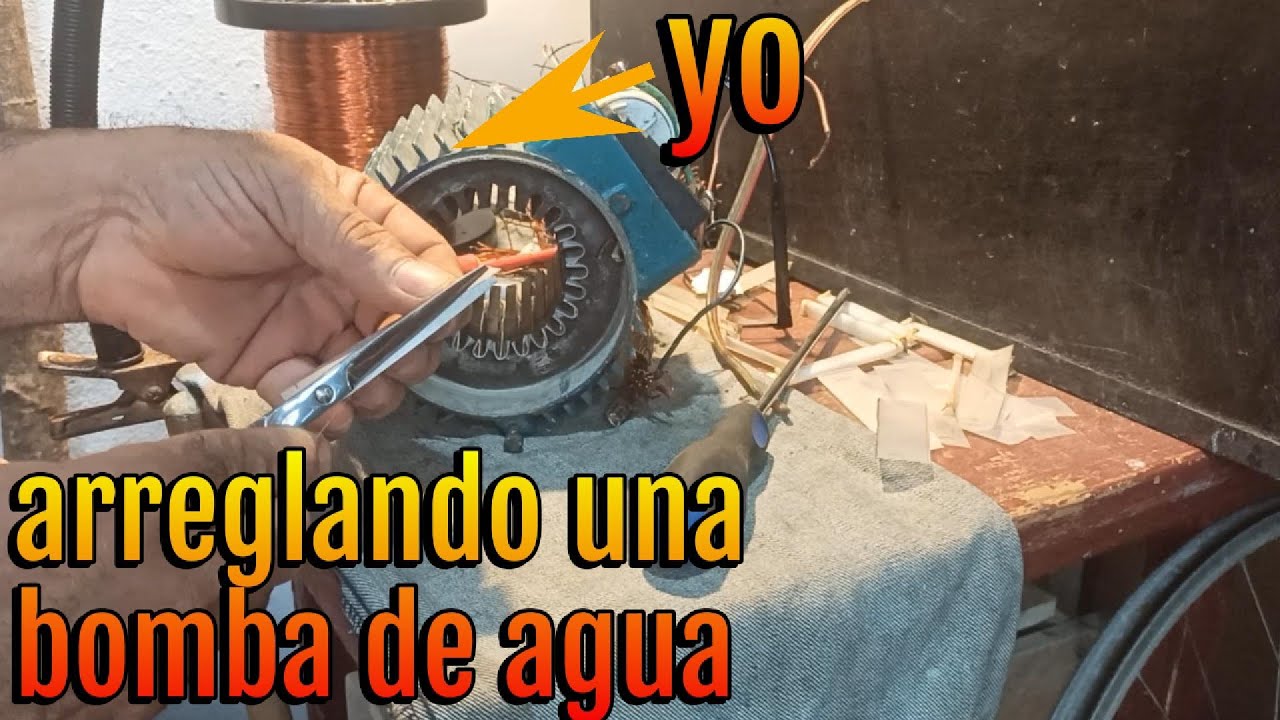 Como rebobinar un bombo de Agua 1.2 hp, paso a paso , primer video