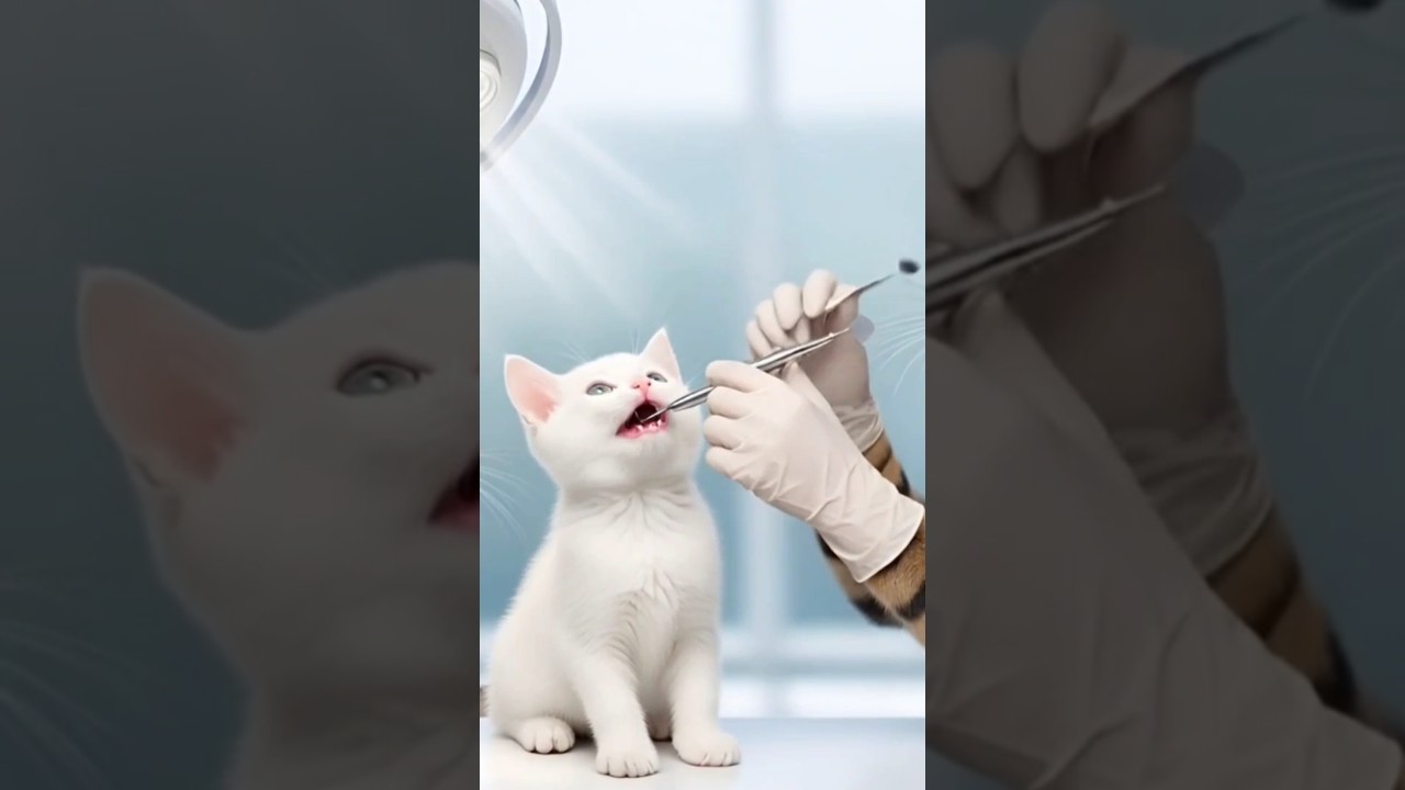 Mama Cat ask kitten to stop eat candy 💖 Mama Cat Stories #cat #cuteanimals #catstory
