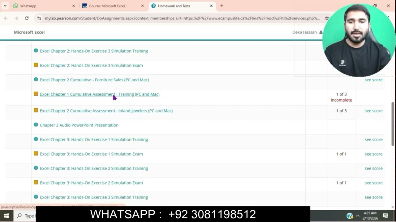 Exp22_Excel_Ch01_Накопительная оценка | Excel Глава 1 Накопительная оценка - Обучение | Excel Ch01