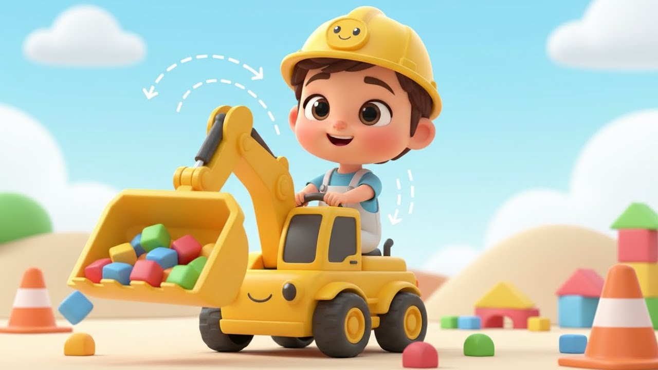 I Am an Excavator 🚜 |Fun Action Song for Kids| Construction Nursery Rhyme for Kids & Toddlers