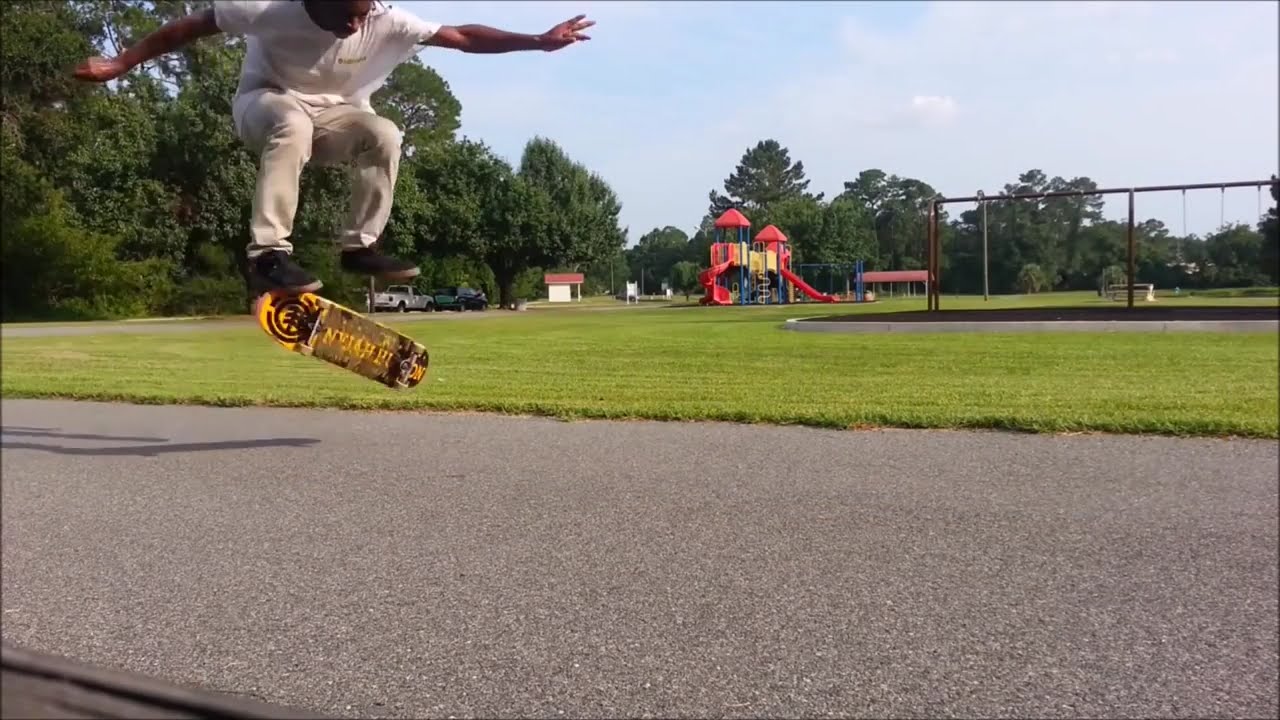CHRIS BACKSIDE HALFCAB BIG VARIAL KICKFLIP