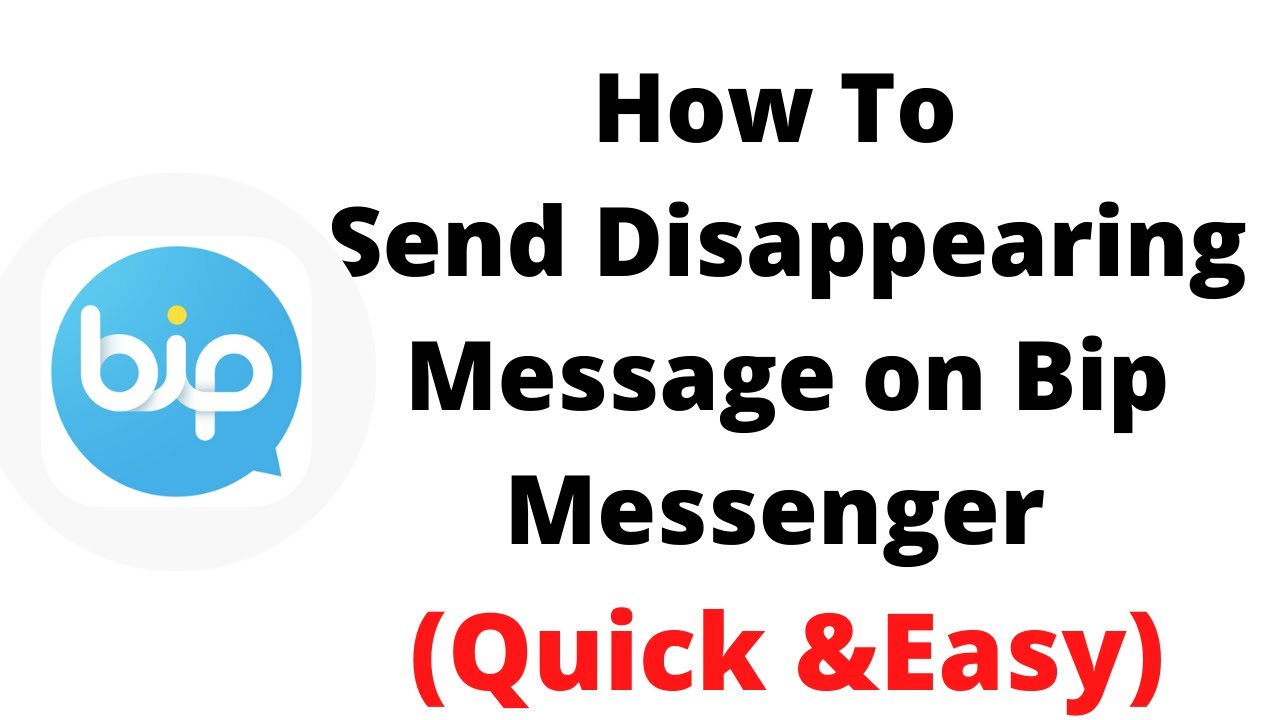 how to send disappearing message on bip messenger