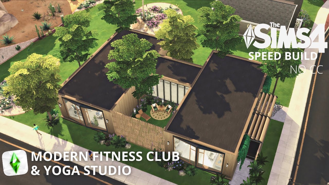 Modern Fitness Club | Gym | Yoga Studio| The Sims 4 Speed Building | NO CC