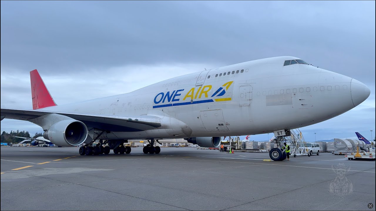 One Air 747-400(BDSF) Landing At Sea-Tac