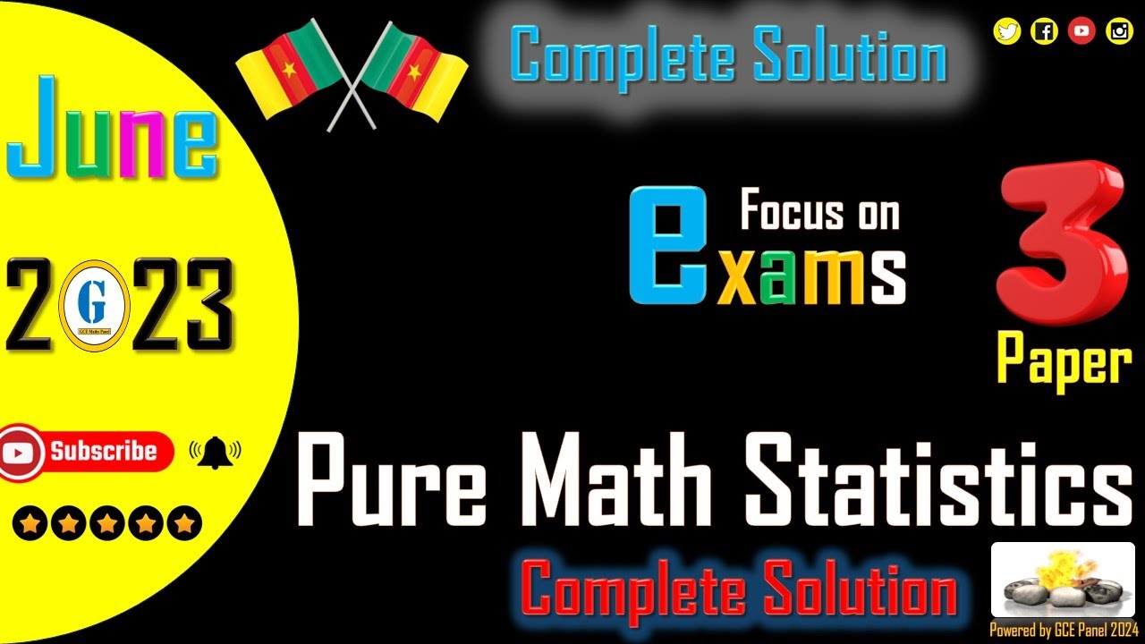 2023 P3 Pure Maths with Statistics Complete Solution at GCE Panel