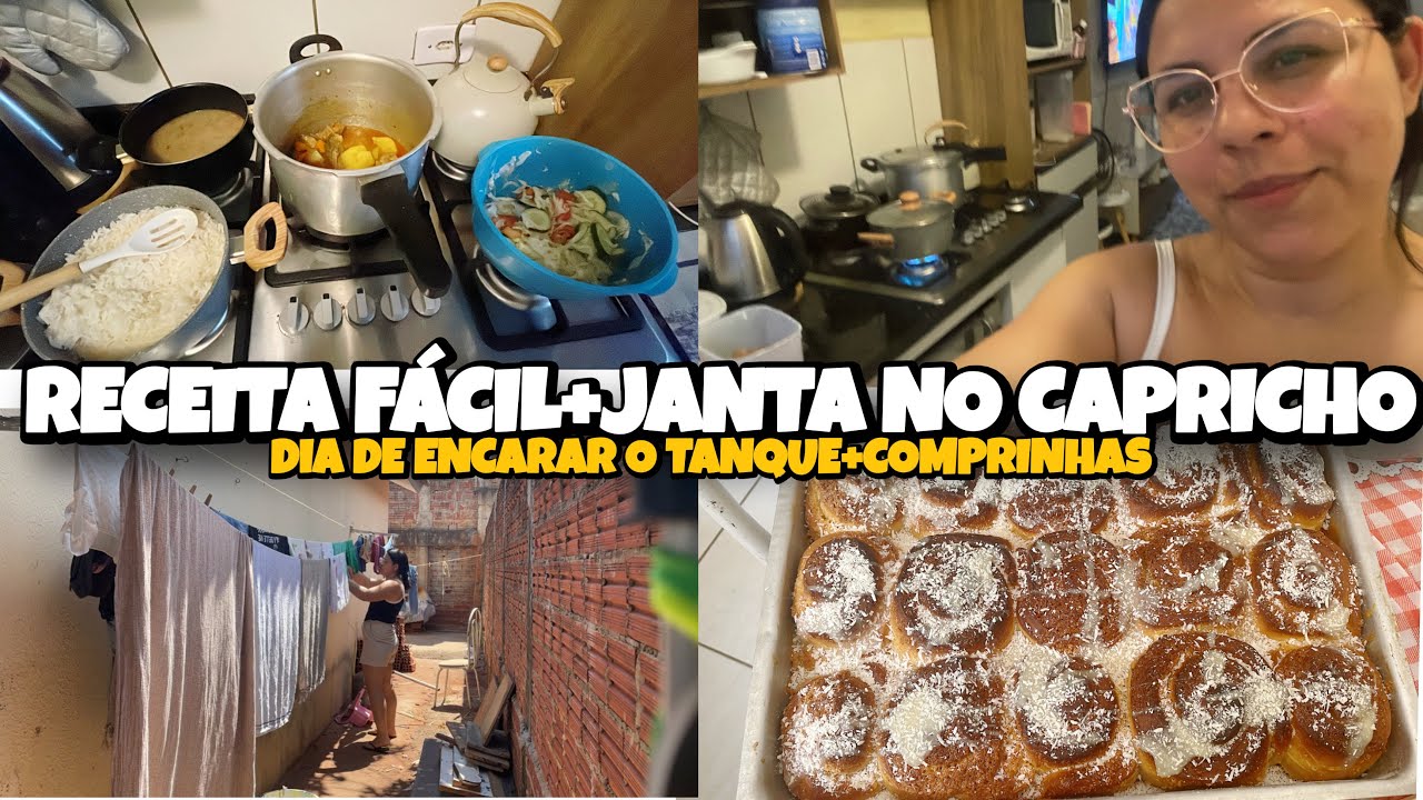 VLOG/ESTALEI O VARAL NOVO+RECEITA FÁCIL DE PÃO DOCE/JANTA SIMPLES.REALIDADE DE UMA MÃE DE 4FILHOS 