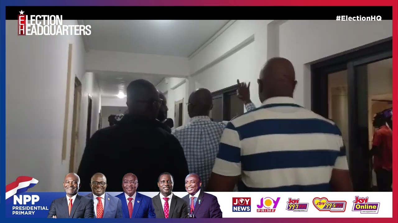 Kennedy Agyapong arrives at his campaign office at Shiashie.