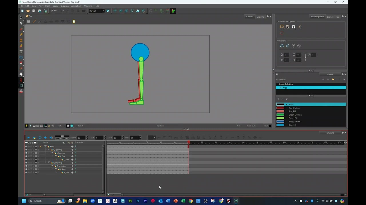 Constructing a Basic Cut-Out Rig in Toonboom Harmony Essentials