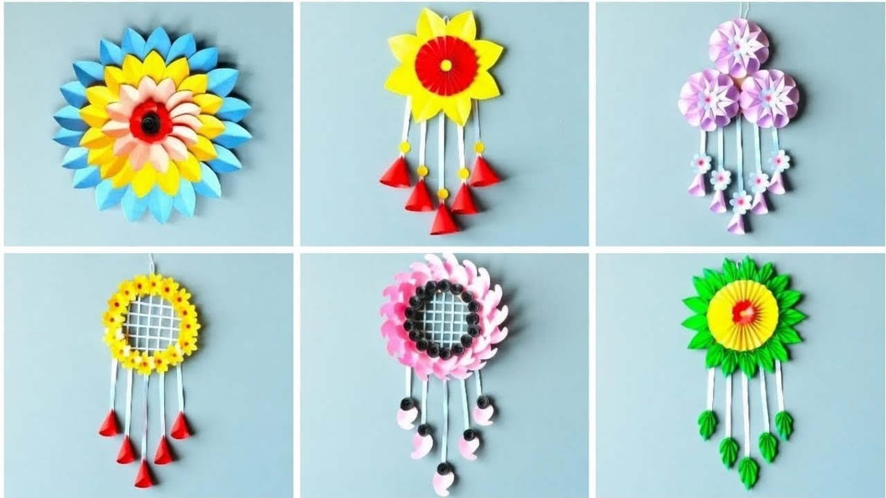 6 Easy and Quick Paper Wall Hanging / Paper Craft For Home Decoration / A4 Sheet Wall Decor / DIY 