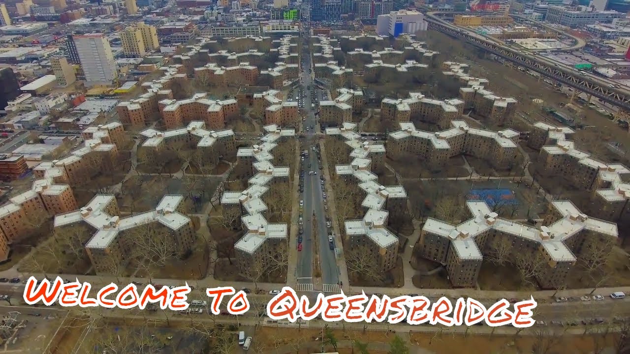 Queensbridge New York City from a drone