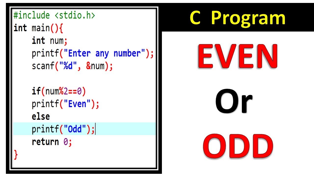 C Program to check number is Even or Odd in Hindi | If Else statement example in Urdu