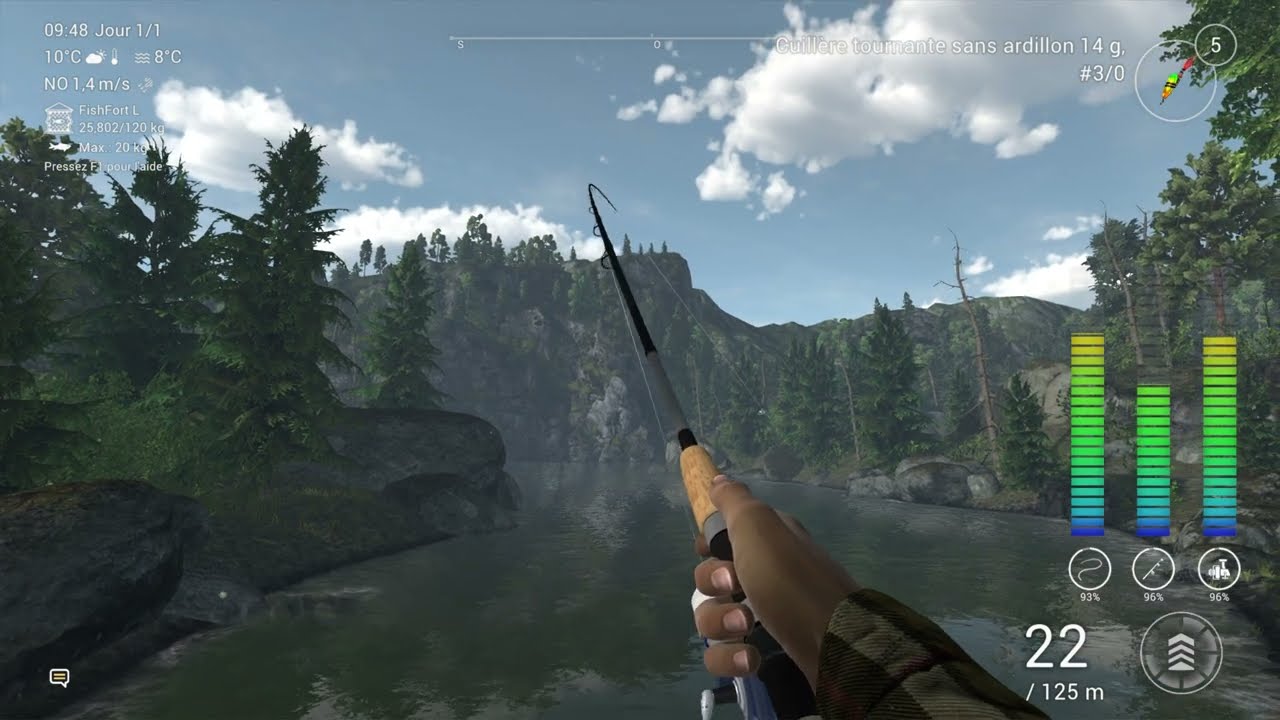 FishingPlanet (Lac Falcon - Niveau 14) Truite Arc-En-Ciel Unique