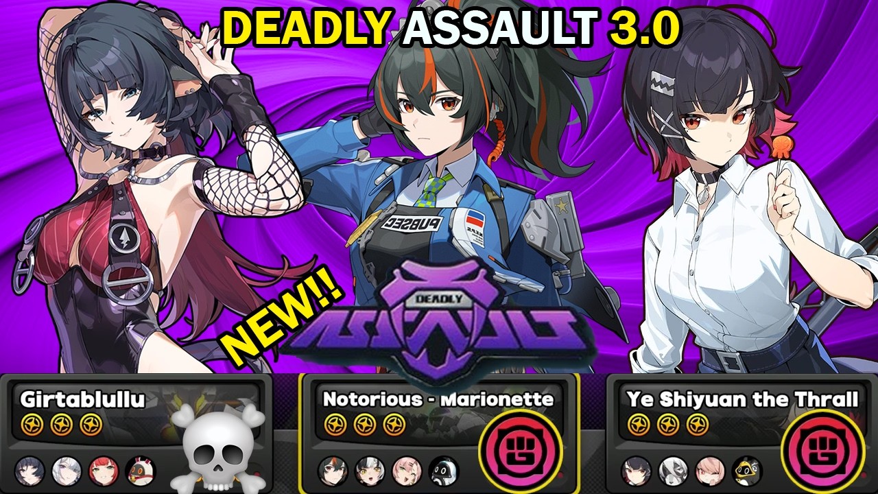 NEW Deadly Assault! | Jane x Velina, Zhu Yuan & Ellen Joe | 9 Star Clear | Zenless Zone Zero ZZZ 3.0