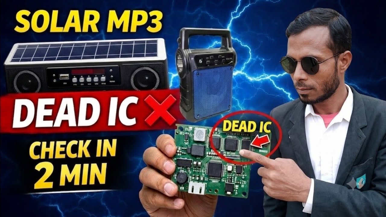 Solar MP3 Dead IC Testing | Solar MP3 Repair Complete Guide Urdu#solarmp3#repair