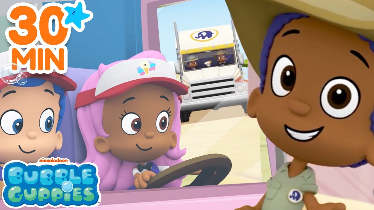 Bubble Guppies Drive Trucks!!  🚛 30 Minute Compilation | Bubble Guppies