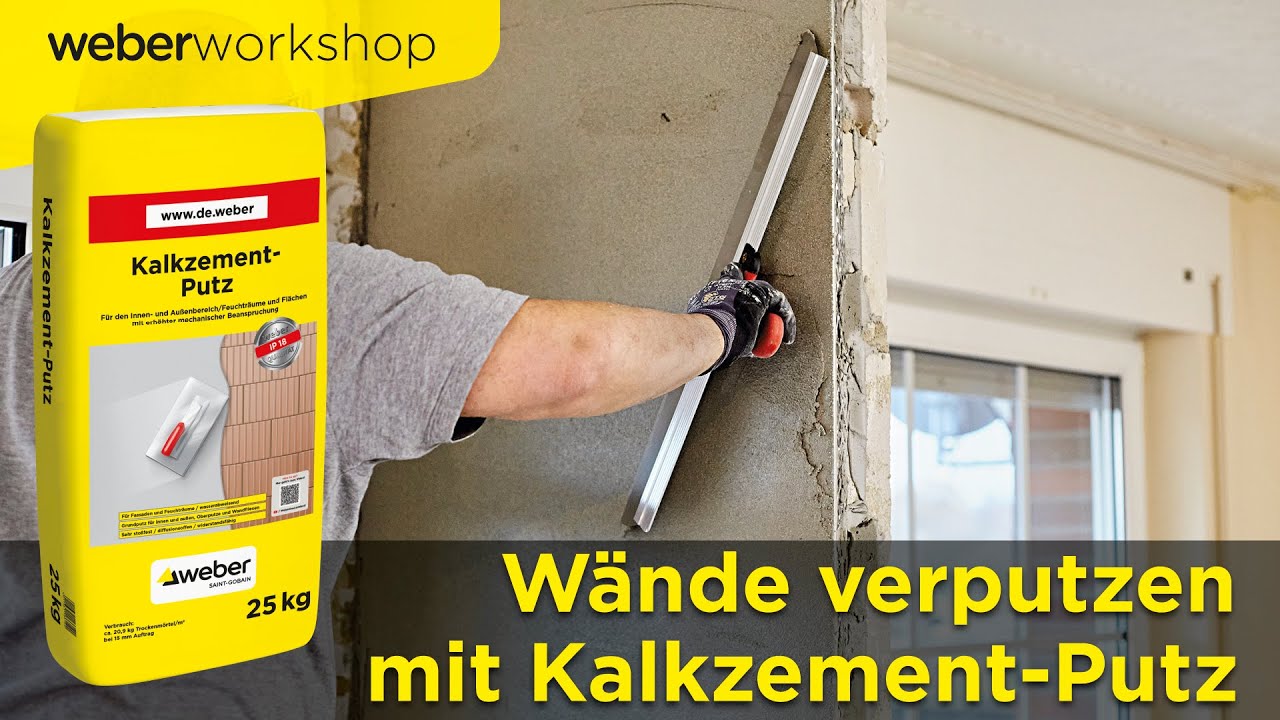 Wand mit Kalkzement-Putz verputzen | WeberWorkshop
