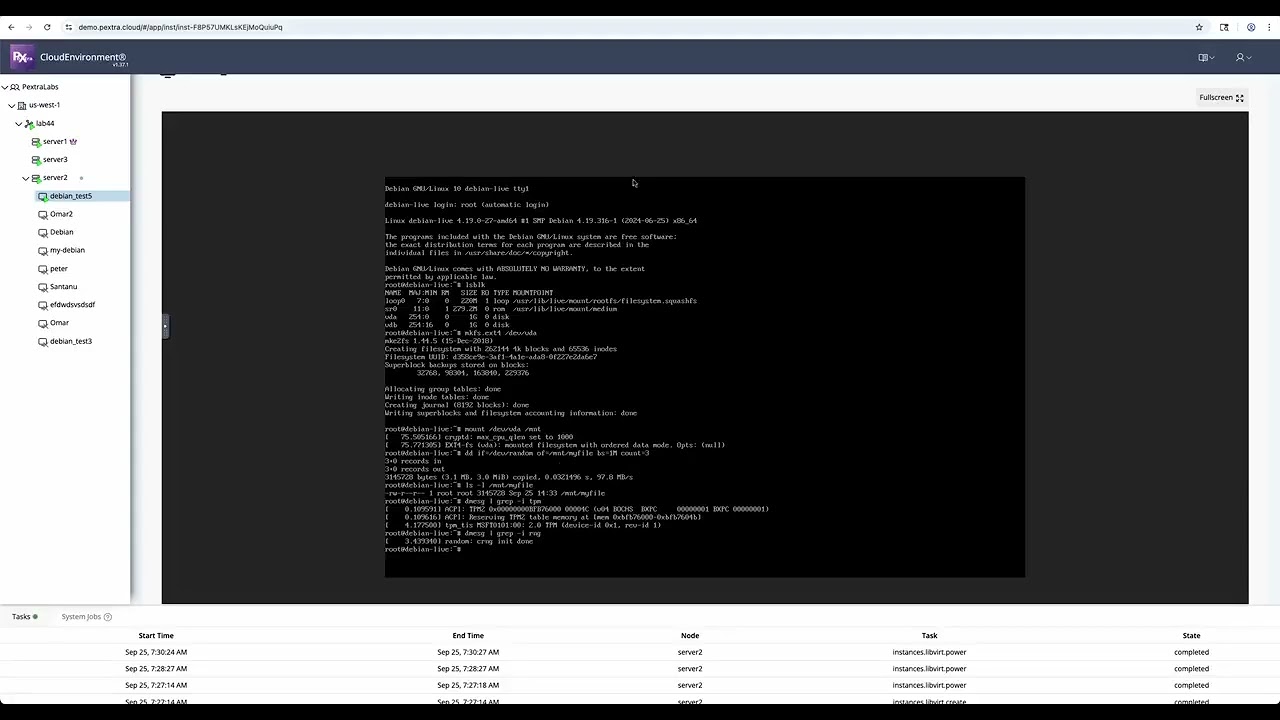 Pextra CloudEnvironment® — Demo of main features